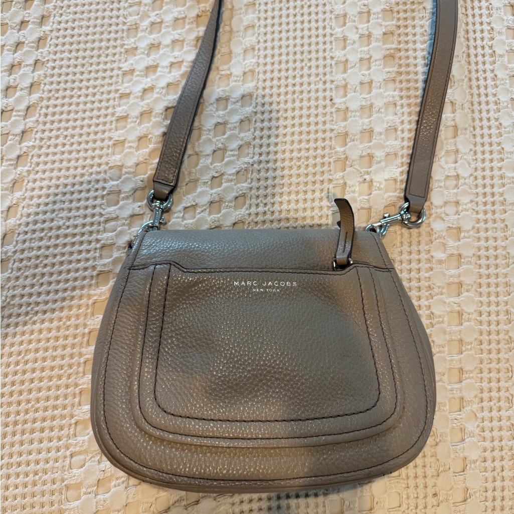 Marc Jacobs Taupe Leather Crossbody Bag